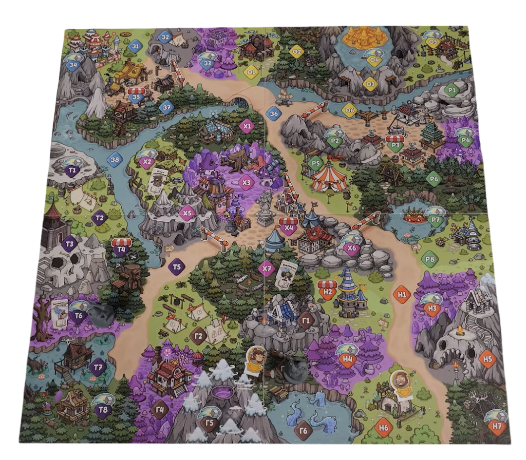 В Междугорье расположились город Хухревиль, деревня рыболюдей Уносиноги, Изнаночная академия Кренделя, почта гномов и много чего еще